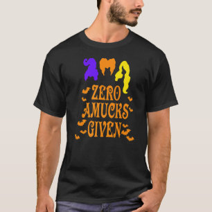 Zero Amucks Given Amuck With Bat Witch Halloween T-Shirt