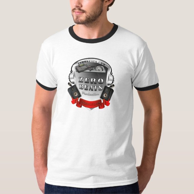 Zero Beats - White short/black with Logo T-Shirt (Front)