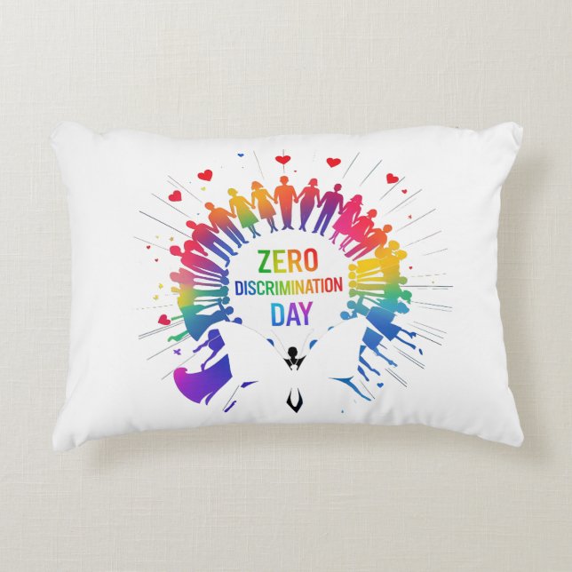Zero Discrimination Day  Decorative Cushion (Front)