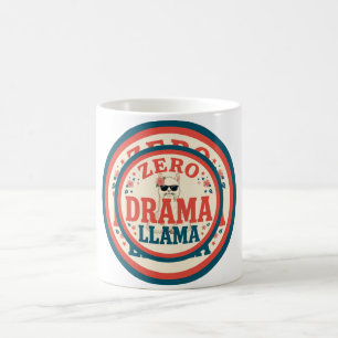 Zero Drama Llama – Funny Llama Sunglasses Coffee Mug