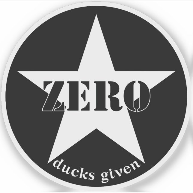 Zero Ducks Given Star (white) (Front)