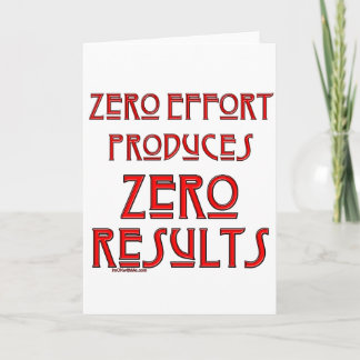 Zero Effort... Card