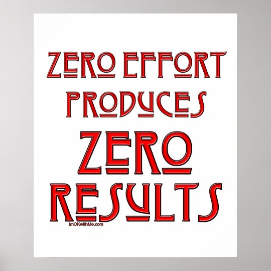 Zero Effort... Poster