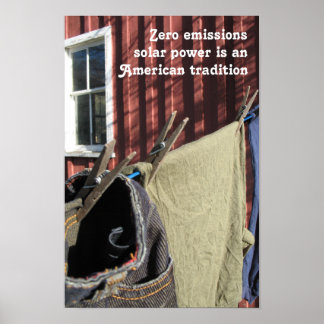 Zero Emissions Are An American Tradition Poster