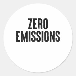 Zero Emissions Electric Vehicle EV Gift Classic Round Sticker