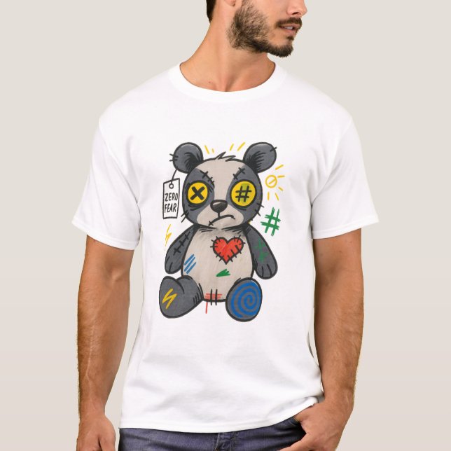 Zero Fear Panda — Emo Rebel T-Shirt (Front)