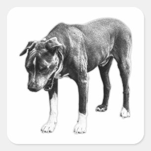 Zero Filter – Head-On Dog Yawn Square Sticker