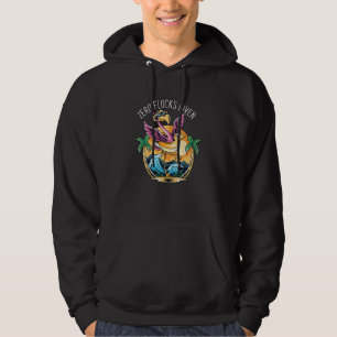 Zero flocks given funny beach flamingo hoodie
