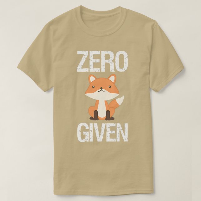 Zero Fo Given Funny Gift Predator Forest Humour Sa T-Shirt (Design Front)