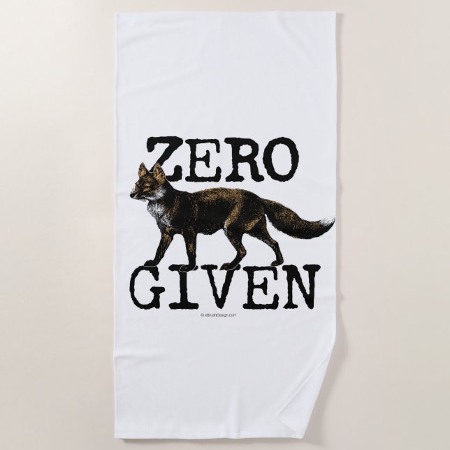 Zero (Fox) Given Beach Towel (Front)