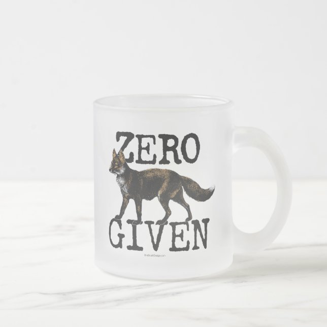 Zero (Fox) Given Frosted Glass Coffee Mug (Right)
