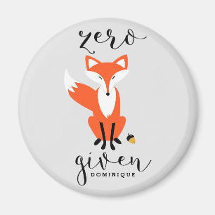 Zero Fox Given Funny Pun Personalised Magnet
