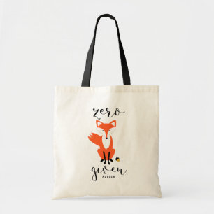 Zero Fox Given Funny Pun Personalised Tote Bag