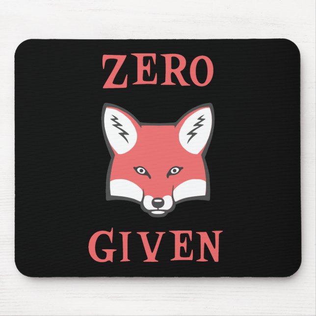 Zero (Fox) Given Mouse Mat (Front)