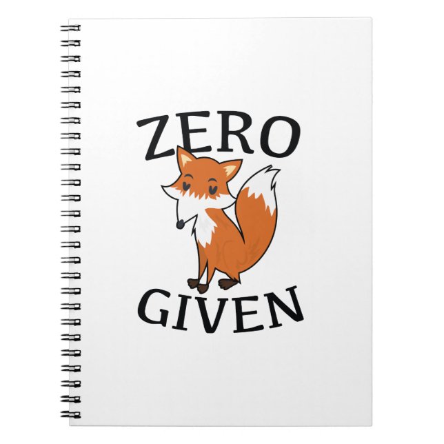 Zero Fox Given Notebook (Front)