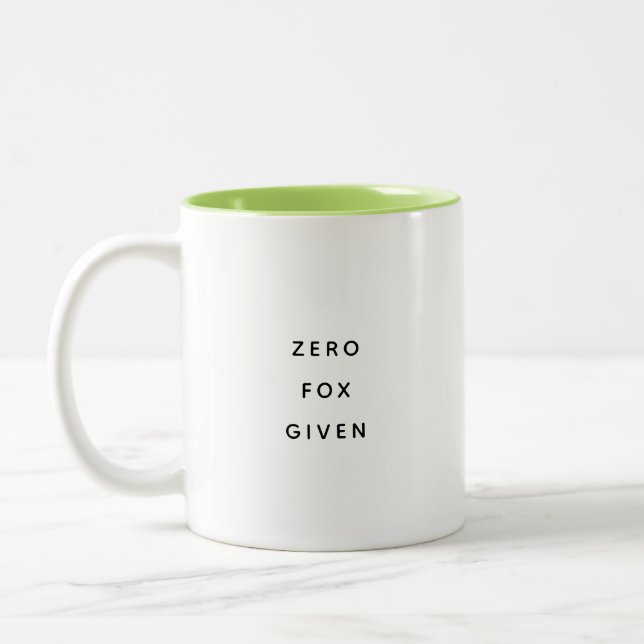 Zero Fox Given Office Humor Two-Tone Mug (Left)