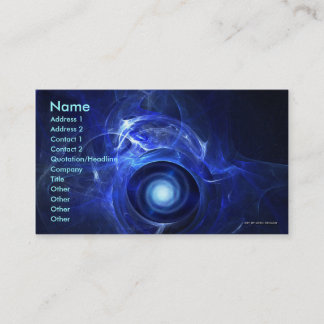 Zero Gravity Turbine Business Card Template