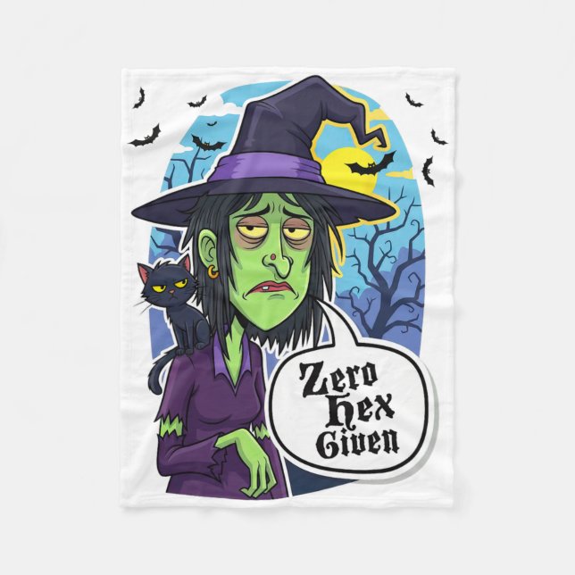 Zero Hex Given Funny Witch Halloween Costume Tee  Fleece Blanket (Front)