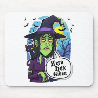 Zero Hex Given Funny Witch Halloween Costume Tee  Mouse Mat