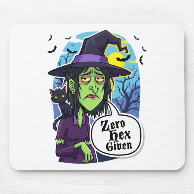 Zero Hex Given Funny Witch Halloween Costume Tee  Mouse Mat (Front)