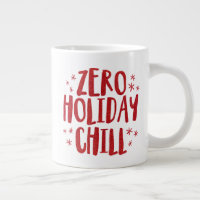 Zero holiday chill fun faux red glitter Christmas