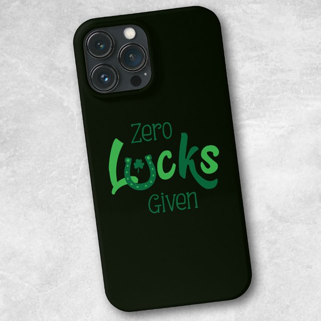 Zero Lucks Given Funny St Patricks Day Case-Mate iPhone Case (Creator Uploaded)