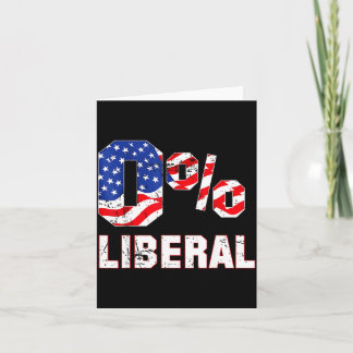 Zero Percent 0% Liberal Vintage Usa Flag Litical H Card
