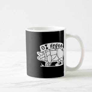 Zero Percent Vegan Funny Bbq Carnivore Meat Eater  Coffee Mug