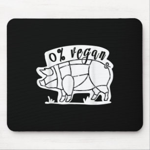Zero Percent Vegan Funny Bbq Carnivore Meat Eater Mouse Mat