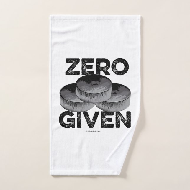 Zero Pucks Given (Hockey) Bath Towel Set (Hand Towel)