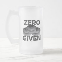 Zero Pucks Given (Hockey) Frosted Glass Beer Mug