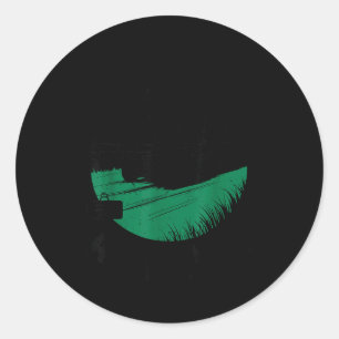 Zero-turn Lawn Mower We Ride At Dawn Funny Dad Mow Classic Round Sticker