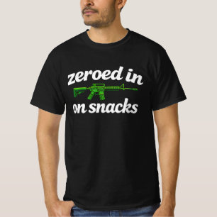 Zeroed In On Snacks Funny Gun Target T-Shirt