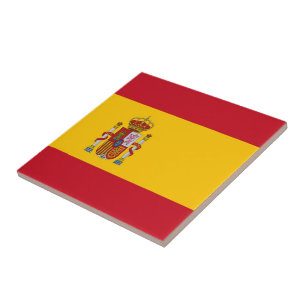 zES001 SPANISH FLAG, Spain, Tile