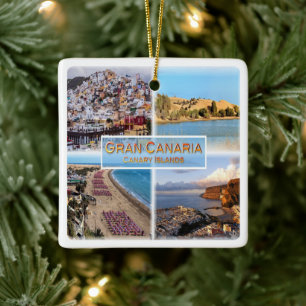 zES008 LAS PALMAS Gran Canaria, Ceramic Ornament