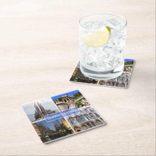 zES010 BARCELONA, Spain, Europe, Square Paper Coaster