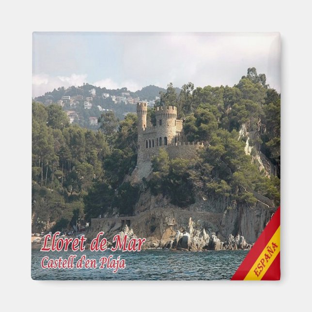 zES015  LLORET DE MAR Castle on the Beach, Fridge Magnet (Front)