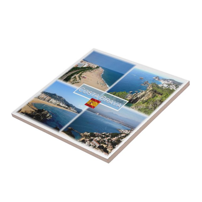 zES016 COSTA BRAVA, Calella Beach, Tossa de Mar - Tile (Side)
