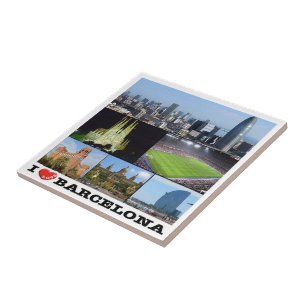 zES022 i love BARCELONA, Spain, Europe, Tile