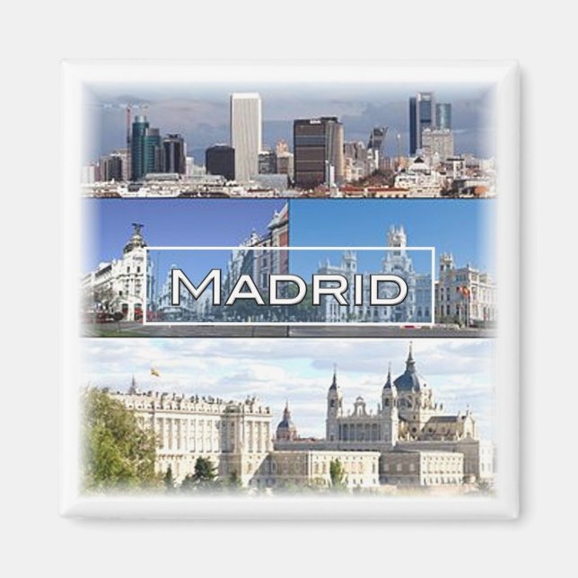 zES023 MADRID - Spain - Fridge Magnet (Front)