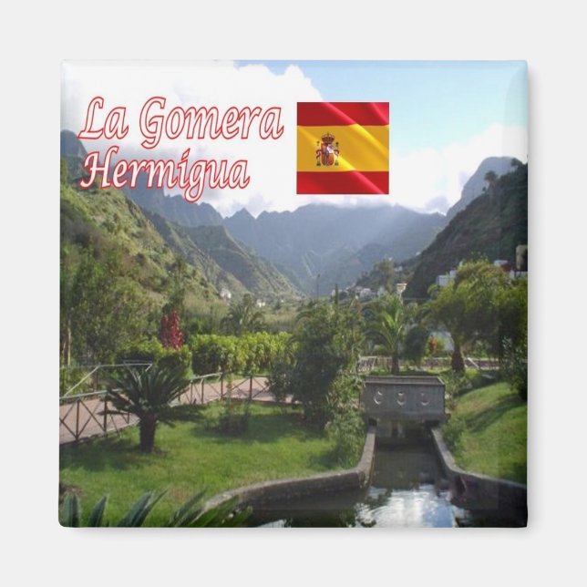 zES025 LA GOMERA Culato Park Hermigua, Fridge Magnet (Front)