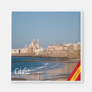 zES028 CADIZ panorama Spain, Fridge Magnet
