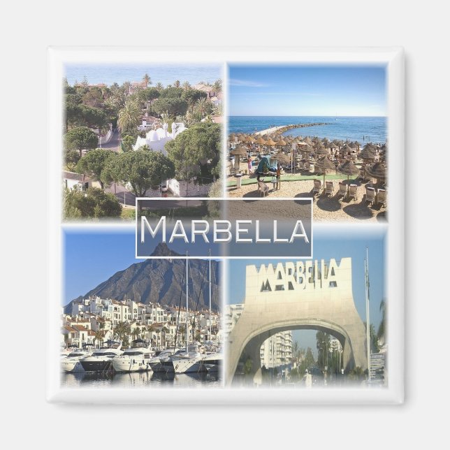 zES035 MARBELLA Spain, Fridge Magnet (Front)