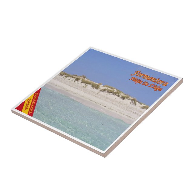 zES063 FORMENTERA BEACH S'ALGAR, Balearic, Tile (Side)