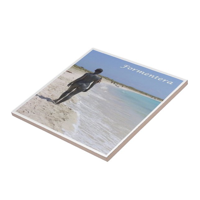 zES066 FORMENTERA BEACH Balearic Spain, Tile (Side)