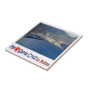 zES079 LA PALMA, SANTA CRUZ, I LOVE,  Tile