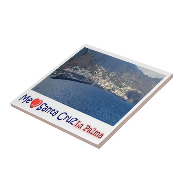 zES079 LA PALMA, SANTA CRUZ, I LOVE,  Tile (Side)