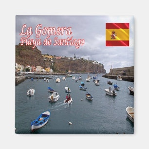 zES084 LA GOMERA, SANTIAGO BEACH, Spain, Fridge Magnet