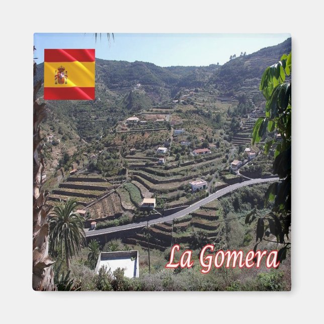 zES085 LA GOMERA panorama, Spain, Fridge Magnet (Front)