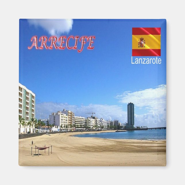 zES086 LANZAROTE, ARRECIFE, Spain, Fridge Magnet (Front)